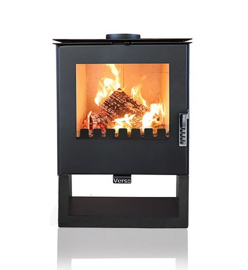 Kaminofen Holz Rheia Holzofen 5 kW Kamin Ofen Dauerbrandofen Werkstattofen Schwedenofen Hüttenofen Heizofen