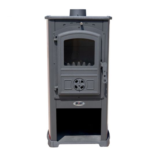 EEK A Red wood-burning stove 7.2 kW Fireplace Zar stove Long-burning stove Workshop stove Swedish stove Cabin stove Heating stove