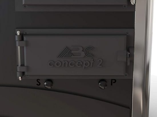 EEK A Kaminofen mit Backfach und Herdplatte ABC Concept 2 Air Links Mehrfachbelegung Holzofen 11,6 kW Kamin Ofen Holz Werkstattofen Schwedenofen Hüttenofen Heizofen Holzofen