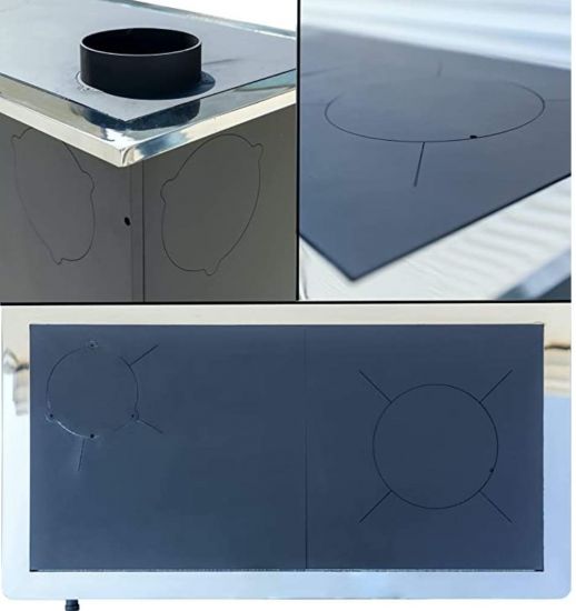 EEK A Kaminofen mit Backfach und Herdplatte ABC Concept 2 Air Links Mehrfachbelegung Holzofen 11,6 kW Kamin Ofen Holz Werkstattofen Schwedenofen Hüttenofen Heizofen Holzofen