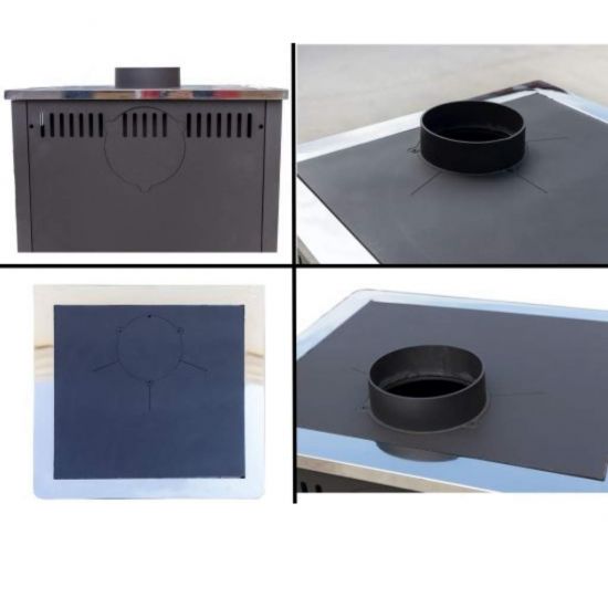 EEK A fireplace stove with baking compartment and stovetop ABC Concept 2 Air Mini multi-use wood-burning stove 10 kW fireplace stove wood workshop stove Swedish stove cabin stove heating stove wood stove