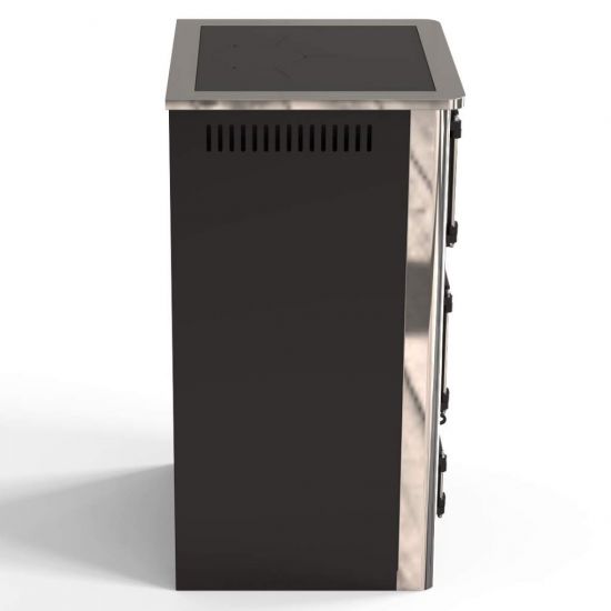 EEK A fireplace stove with baking compartment and stovetop ABC Concept 2 Air Mini multi-use wood-burning stove 10 kW fireplace stove wood workshop stove Swedish stove cabin stove heating stove wood stove