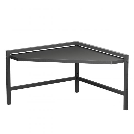 DanDiBo Eckregal Küche Küchenregal Arbeitsplatte 55x55 cm Mikrowellenregal Schwarz 2 Stufig 96736 Mikrowellen Regal Ecke