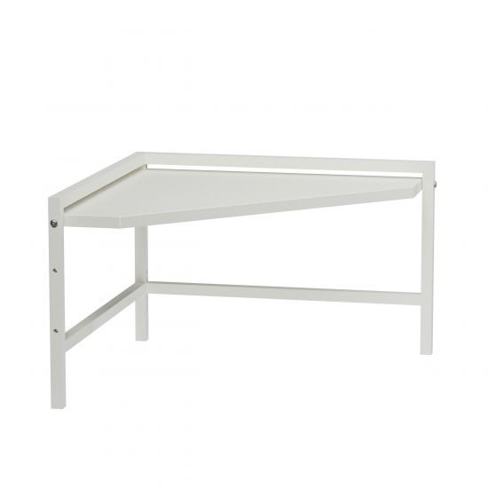 Preview: DanDiBo Eckregal Küche Küchenregal Arbeitsplatte 55x55 cm Mikrowellenregal Weiß 2 Stufig 96737 Mikrowellen Regal Ecke