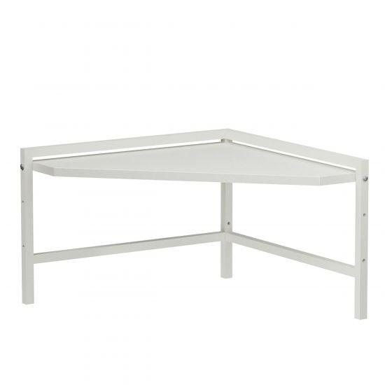 DanDiBo Eckregal Küche Küchenregal Arbeitsplatte 55x55 cm Mikrowellenregal Weiß 2 Stufig 96737 Mikrowellen Regal Ecke
