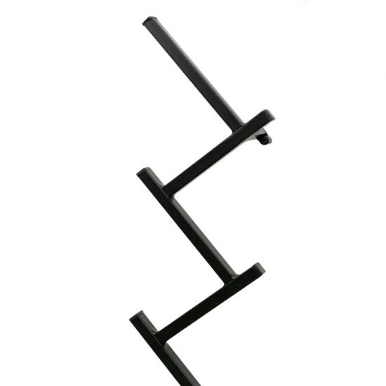 Preview: DanDiBo Wall Coat Rack Black Metal 96281 Hallway Wall Coat Rack with 10 Hooks Hook Rail 80 cm Modern Hallway Rack Hook Strip Coat Hooks