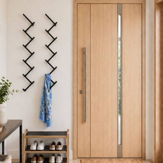 DanDiBo Wall Coat Rack Black Metal 96281 Hallway Wall Coat Rack with 10 Hooks Hook Rail 80 cm Modern Hallway Rack Hook Strip Coat Hooks