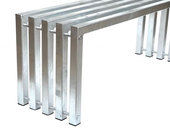 DanDiBo Gartenbank Metall Verzinkt Massiv Wetterfest 120 cm Sitzbank Modern 96393 Parkbank Garten Bank Eisen