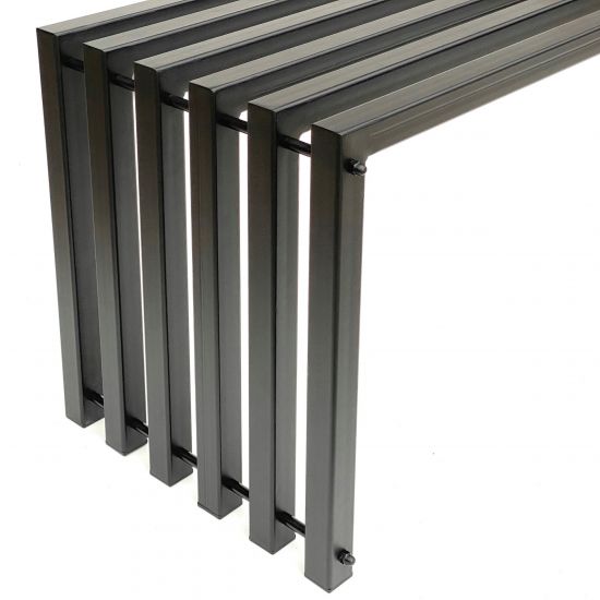 DanDiBo Weatherproof Metal Outdoor Garden Bench Black 96205 Ela 120 cm Seating Bench Garden Bench Park Bench Iron