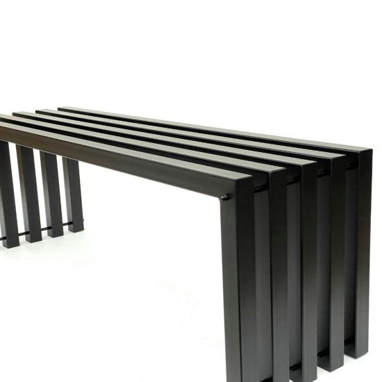 DanDiBo Garden Bench Weatherproof Metal Outdoor Black 96245 Ida 120 cm Bench Garden Bench Park Bench Iron