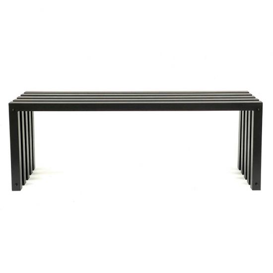 DanDiBo Garden Bench Weatherproof Metal Outdoor Black 96245 Ida 120 cm Bench Garden Bench Park Bench Iron