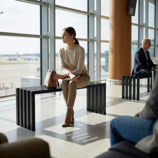 DanDiBo Garden Bench Weatherproof Metal Outdoor Black 96245 Ida 120 cm Bench Garden Bench Park Bench Iron