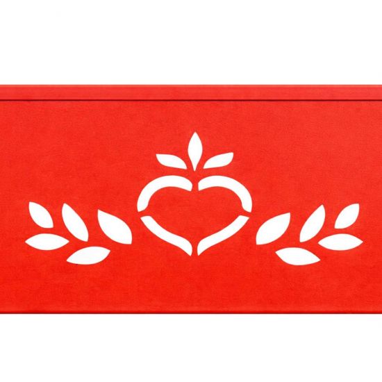 Preview: DanDiBo Garden Bench Weatherproof Metal Red 120 cm Passion 121495 Outdoor Bench 2-Seater Seat Bench Park Bench Iron