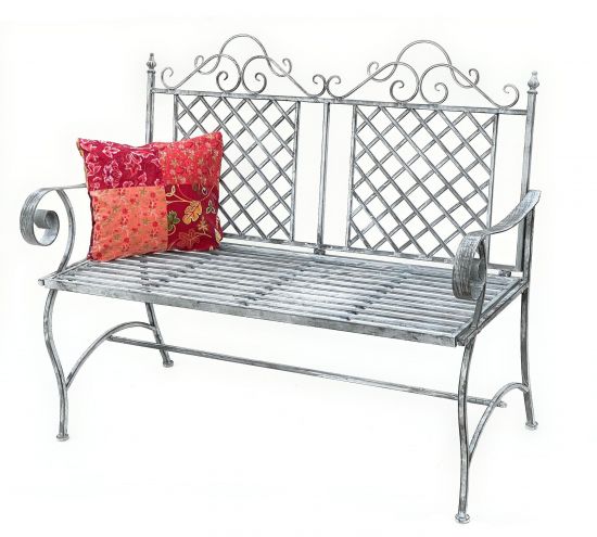 DanDiBo metal garden bench grey bench 120 cm bench seat 96020 tree bench iron park bench garden antique