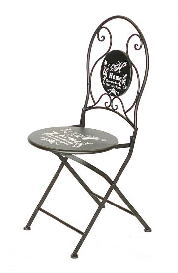 DanDiBo Garden Chair Metal Black 96130 Metal Chair Chair Home Garden Vintage Iron Modern Iron Chair Retro