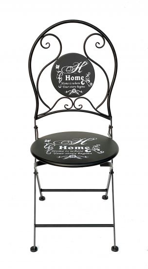 DanDiBo Garden Chair Metal Black 96130 Metal Chair Chair Home Garden Vintage Iron Modern Iron Chair Retro