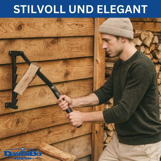 DanDiBo Holzspalter Manuell Wand 96646 Holz Spalten Anzündholz Spalter Wandmontage Brennholzspalter Spalthilfe Stabil Robust