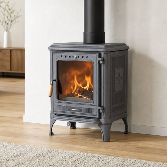 Hosseven Kaminofen Holzofen Gusseisen 7 kW Holz Ofen Kamin 8005 Heizofen Schweden Ofen Holzkamin Mehrfachbelegung