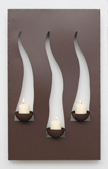 Wandleuchter Flamme 13333 Kerzenleuchter für 3 Kerzen Wandkerzenhalter aus Metall Kerzenhalter