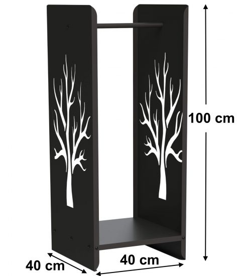 Kaminholzregal 10-1470 Kaminholzständer 100 cm Holzkorb Kaminholzhalter Holzregal