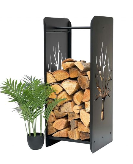 Kaminholzregal 10-1470 Kaminholzständer 100 cm Holzkorb Kaminholzhalter Holzregal