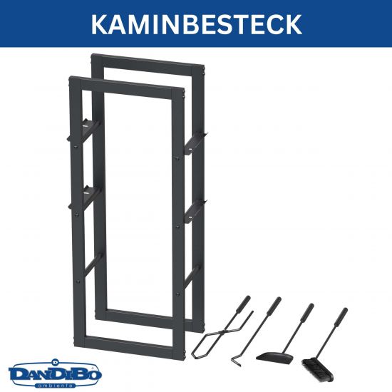 DanDiBo Fireplace Wood Rack Indoor Metal with Tools 96601 Firewood Rack Wood Storage Fireplace Stand Firewood Rack