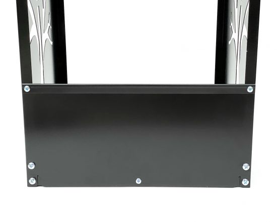 DanDiBo Kaminholzregal Metall Schwarz Innen Kaminholzständer 96196 Holzkorb 80 cm Kaminholzhalter Holzregal Eckig Baum