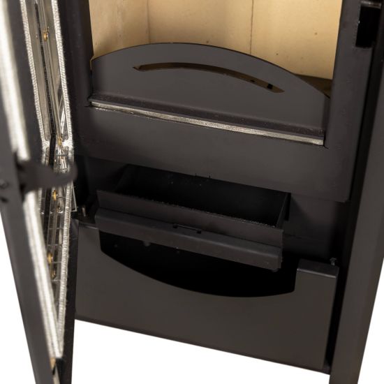 EEK A ABC Quadro Inox wood-burning stove 9.5 kW with multiple occupancy Fireplace Stove Wood-burning stove Workshop stove Heating stove