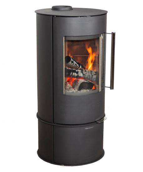 Kaminofen Dauerbrand Rund Schwarz Holzofen 9 kW Hosseven 7000 Holz Ofen Mehrfachbelegung Kamin Heizofen Dauerbrandofen