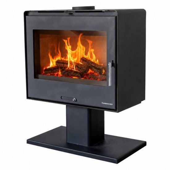 Hosseven Fireplace Stove Wood Burning Stove Living Room Wood Fireplace 10 kW 5070 Wood Stove Heating Stove Swedish Stove Multiple Chimney Connection