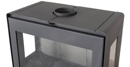 Hosseven Kaminofen Holzofen Wohnzimmer Holzkamin 5071 Panorama 3 Seiten Glas 10 kW Holz Ofen Kamin Heizofen Schwedenofen Mehrfachbelegung
