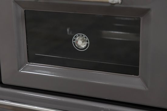 Hosseven Kaminofen mit Backfach und Herdplatte 4012 Grau Holzofen 8 kW Holz Ofen Mehrfachbelegung Kamin Heizofen Küchenherd