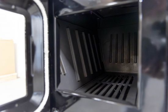 Hosseven Kaminofen mit Backfach und Herdplatte 4012 Rot Holzofen 8 kW Holz Ofen Mehrfachbelegung Kamin Heizofen Küchenherd