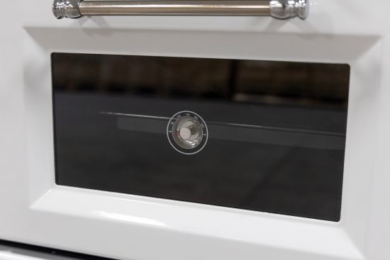 Hosseven Kaminofen mit Backfach und Herdplatte 4012 Weiß Holzofen 8 kW Holz Ofen Mehrfachbelegung Kamin Heizofen Küchenherd