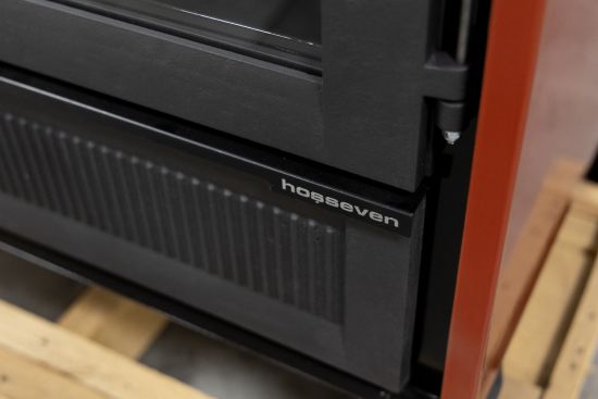 Kaminofen mit Backfach und Herdplatte 4013 Rot Holzofen 8 kW Holz Ofen Mehrfachbelegung Kamin Heizofen Küchenherd