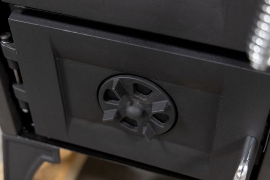 Kaminofen mit Backfach und Herdplatte 4013 Schwarz Holzofen 8 kW Holz Ofen Mehrfachbelegung Kamin Heizofen Küchenherd