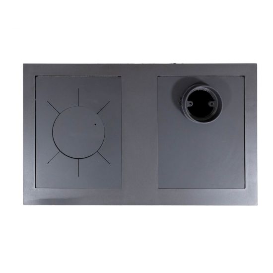 Kaminofen mit Backfach und Herdplatte 4050 Lotus Classic Beige Holzofen 11 kW Holz Ofen Mehrfachbelegung Kamin Heizofen Küchenherd