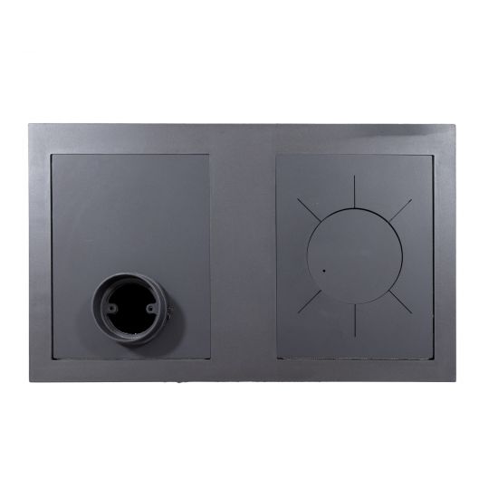 Kaminofen mit Backfach und Herdplatte 4050 Lotus Classic Schwarz Holzofen 11 kW Holz Ofen Mehrfachbelegung Kamin Heizofen Küchenherd