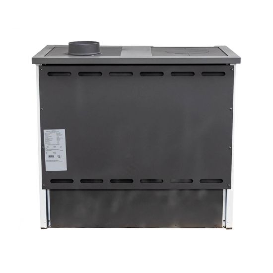 Kaminofen mit Backfach und Herdplatte 4050 Lotus Classic Weiß Holzofen 11 kW Holz Ofen Mehrfachbelegung Kamin Heizofen Küchenherd