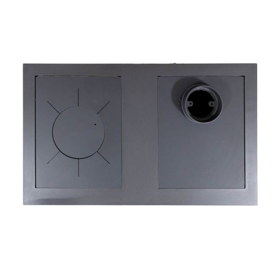 Kaminofen mit Backfach und Herdplatte 4050 Lotus Classic Weiß Holzofen 11 kW Holz Ofen Mehrfachbelegung Kamin Heizofen Küchenherd