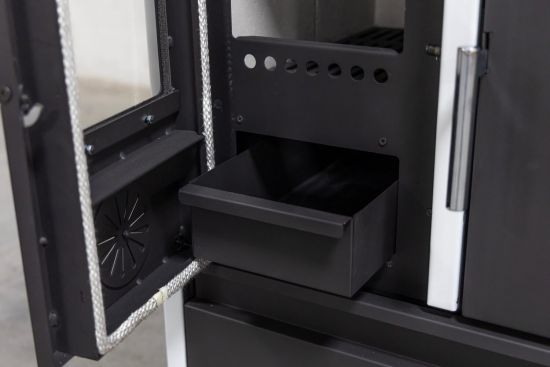 Kaminofen mit Backfach und Herdplatte 4050 Lotus Classic Weiß Holzofen 11 kW Holz Ofen Mehrfachbelegung Kamin Heizofen Küchenherd