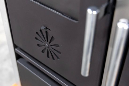 Kaminofen mit Backfach und Herdplatte 4050 Lotus Inox Grün Holzofen 11 kW Holz Ofen Mehrfachbelegung Kamin Heizofen Küchenherd