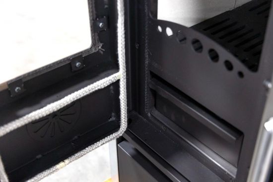 Kaminofen mit Backfach und Herdplatte 4050 Lotus Inox Grün Holzofen 11 kW Holz Ofen Mehrfachbelegung Kamin Heizofen Küchenherd