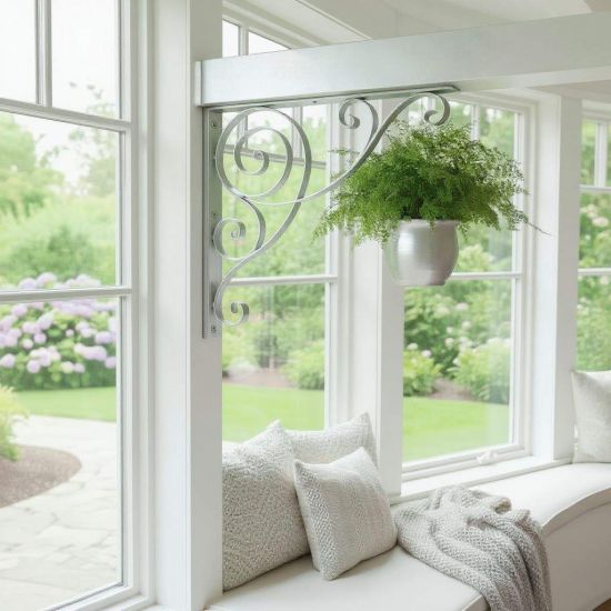 DanDiBo Bracket 50x50 cm Head Braces Wrought Iron 96420 Metal Hot-Dip Galvanized Angle Connector Angle Bracket Wall Bracket Shelf Support