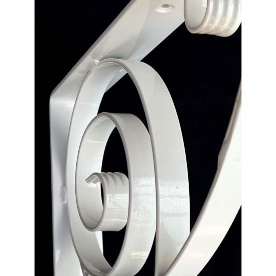 DanDiBo Konsole 50x50 cm Kopfbänder Schmiedeeisen Metall Weiß Winkelverbinder Winkelkonsole Wandkonsole Regalhalter