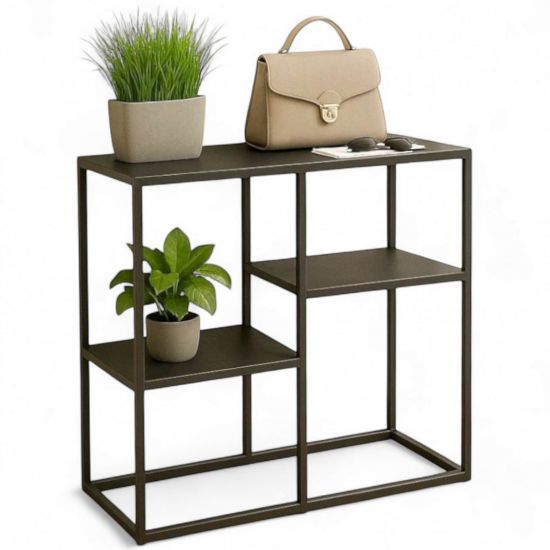 DanDiBo Console Table Narrow Metal Modern 80x80x26 cm Sideboard End Table 96634 Storage Table Hallway Table Sofa Table