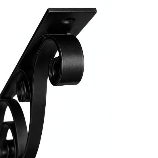 Preview: DanDiBo Konsole 50x50 cm Kopfbänder Schmiedeeisen Metall Schwarz Winkelverbinder Winkelkonsole Wandkonsole Regalhalter