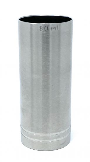 Preview: Messbecher Cocktail 80 ml Edelstahl Barmaß Jigger 8 cl Dosierer Alkohol Bar