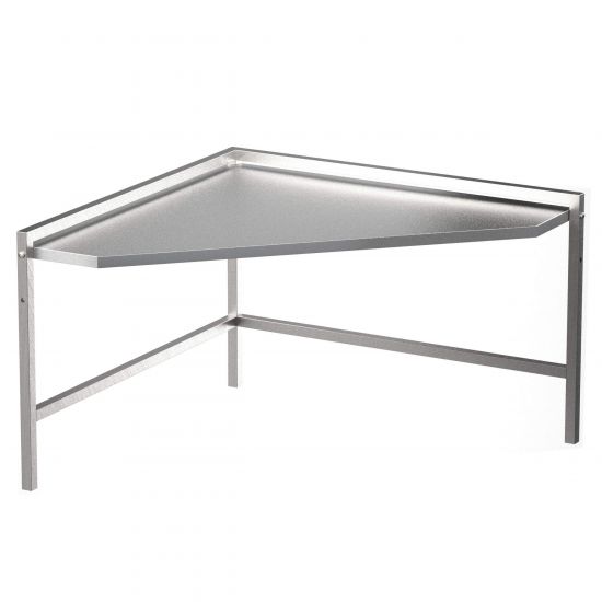 DanDiBo Mikrowellenregal Eckregal Küche Stehend Arbeitsplatte 72x72 cm Edelstahl 2 Stufig 96690 Mikrowellen Regal Küchenregal Microwave Shelf