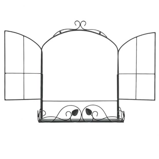 DanDiBo Plant Holder Wall Flower Holder Window Black Metal 50 cm Hanging Pot Holder Flower Stand Plant Shelf Wall Shelf